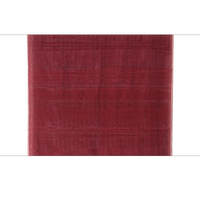 Red Metallic Tissue Chanderi Saree - Fabric - Dupatta