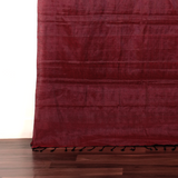 Red Metallic Tissue Chanderi Saree - Fabric - Dupatta