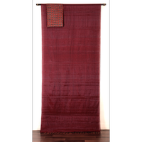 Red Metallic Tissue Chanderi Saree - Fabric - Dupatta