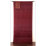 Red Metallic Tissue Chanderi Saree - Fabric - Dupatta