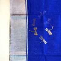 Dragonfly Chanderi Saree (Blue)