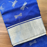 Dragonfly Chanderi Saree (Blue)