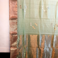 Dragonfly Chanderi Saree (Pale Green)