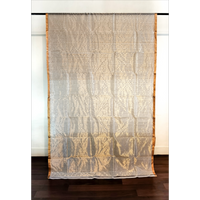 White-Gold Striped Chanderi Saree