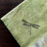 Dragonfly Chanderi Dupatta (Pale Green)