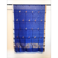 Chidiya Chanderi Dupatta (Blue)