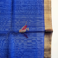 Chidiya Chanderi Dupatta (Blue)