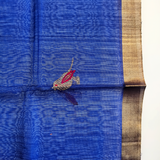 Chidiya Chanderi Dupatta (Blue)