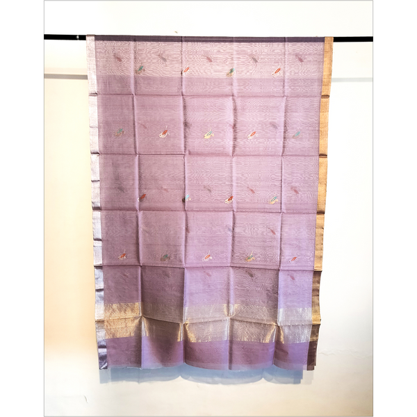 Chidiya Chanderi Dupatta (Lavender)