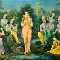 Sarvavyapak (Omnipresent) Krishna Oleograph
