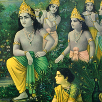 Sarvavyapak (Omnipresent) Krishna Oleograph