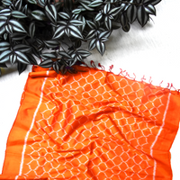 Silk Ikat Orange Jaali Stole