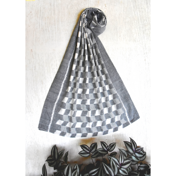 Barfi Gray Cotton Stole