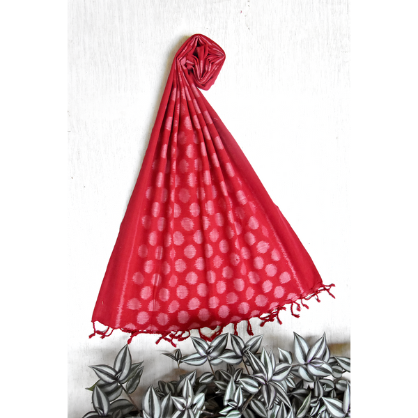 Polka Red Cotton Stole