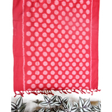 Polka Red Cotton Stole