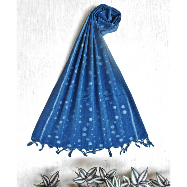 Galaxy Natural Dyed Cotton Stole (Indigo)