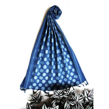 Polka Natural Dyed Cotton Stole (Indigo)