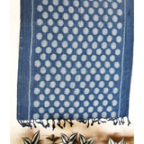 Polka Natural Dyed Cotton Stole (Indigo)