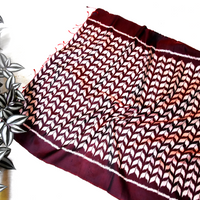 Silk Ikat Brown Leaf Stole