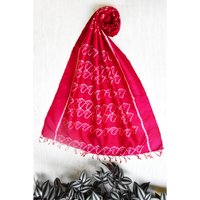 Silk Ikat Magenta Conch Stole