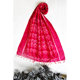 Silk Ikat Magenta Conch Stole