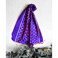 Silk Ikat Purple Jaali Stole