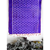 Silk Ikat Purple Jaali Stole