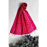 Silk Ikat Magenta Jaali Stole