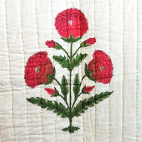 Poppy Block Printed Single Quilt