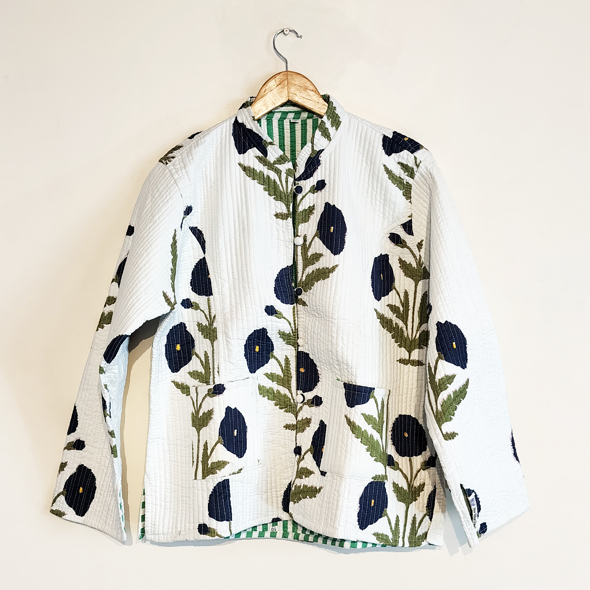 Sz Blockprints Jacket SZ Blockprints QUILTED VEST POPPY（SZ