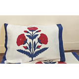 Jaipuriya Poppy Pillow Covers (Blue) (Set of 2)