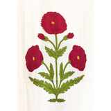 Red Poppy Cambric Fabric (Screen Printed) (3 metres)