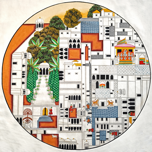 Circular Pichvai: Nathdwara Map (Shrine)