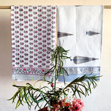 Block Printed Bath Towel (Floral Booti)
