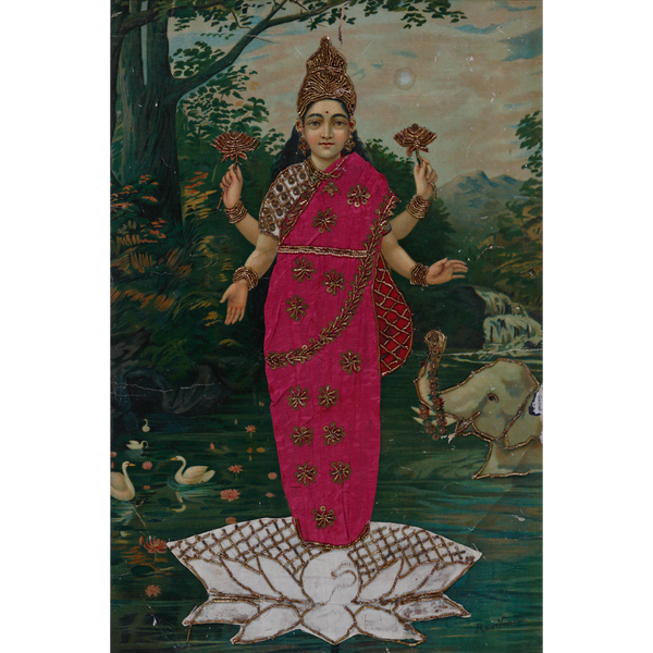 Lakshmi (Embellished; Ravi Varma Press)