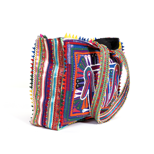 The Happy Handbag Women Handbag | Girls Handbag | Handbag | Shopping Bag |  Pabiben Rebari Bag| Carry Bag | Boho Bag | Rajasthani Bag for Women |  Embroidered Bag with kutch work