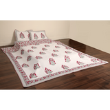 Jaipur - Reversible Double Bed-cover (Marigold / गेंदा ) with Pillow Covers