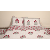 Jaipur - Reversible Double Bed-cover (Marigold / गेंदा ) with Pillow Covers
