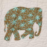 Jaipur - Reversible Double Bed-cover (Elephant / हाथी ) with Pillow Covers