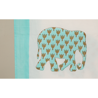 Block-Printed Double Bed Sheet (Elephant / हाथी ) with Pillow Covers
