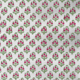 Small Floral Boota 1 : Hand-block Printed Fabric (Sanganeri)