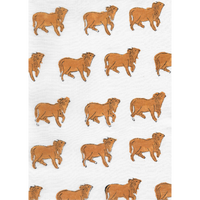 Pichvai Cows : Hand-block Printed Fabric (Sanganeri)