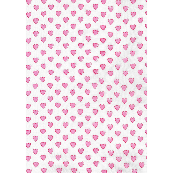 Little Hearts: Hand-block Printed Fabric (Sanganeri)