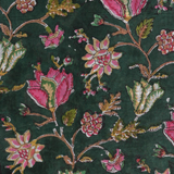 Floral Lattice 2: Hand-block Printed Fabric (Sanganeri)