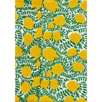 Lemon Tree: Hand-block Printed Fabric (Sanganeri)